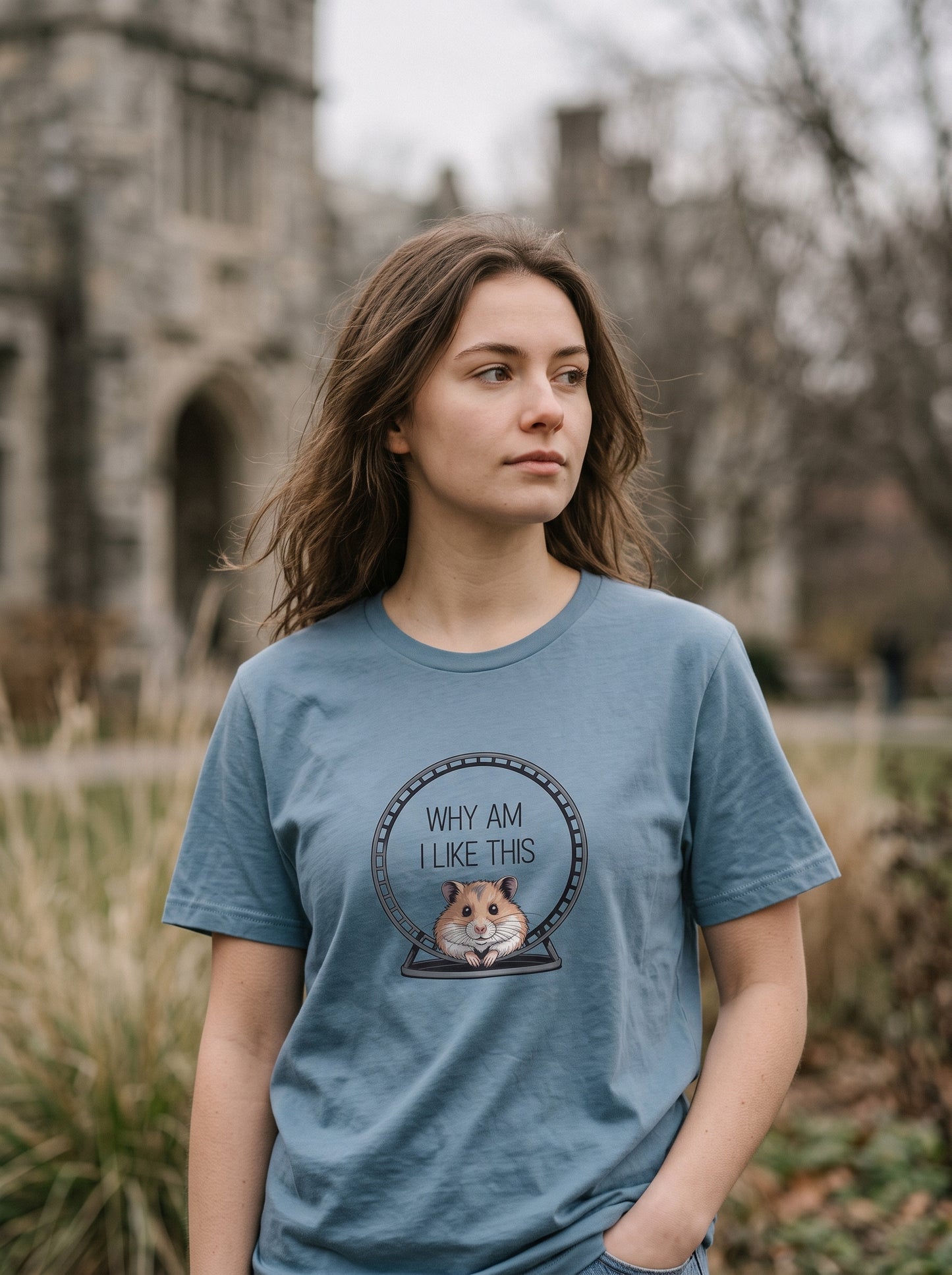 Why Am I Like This Funny Hamster T-Shirt | Eeviore