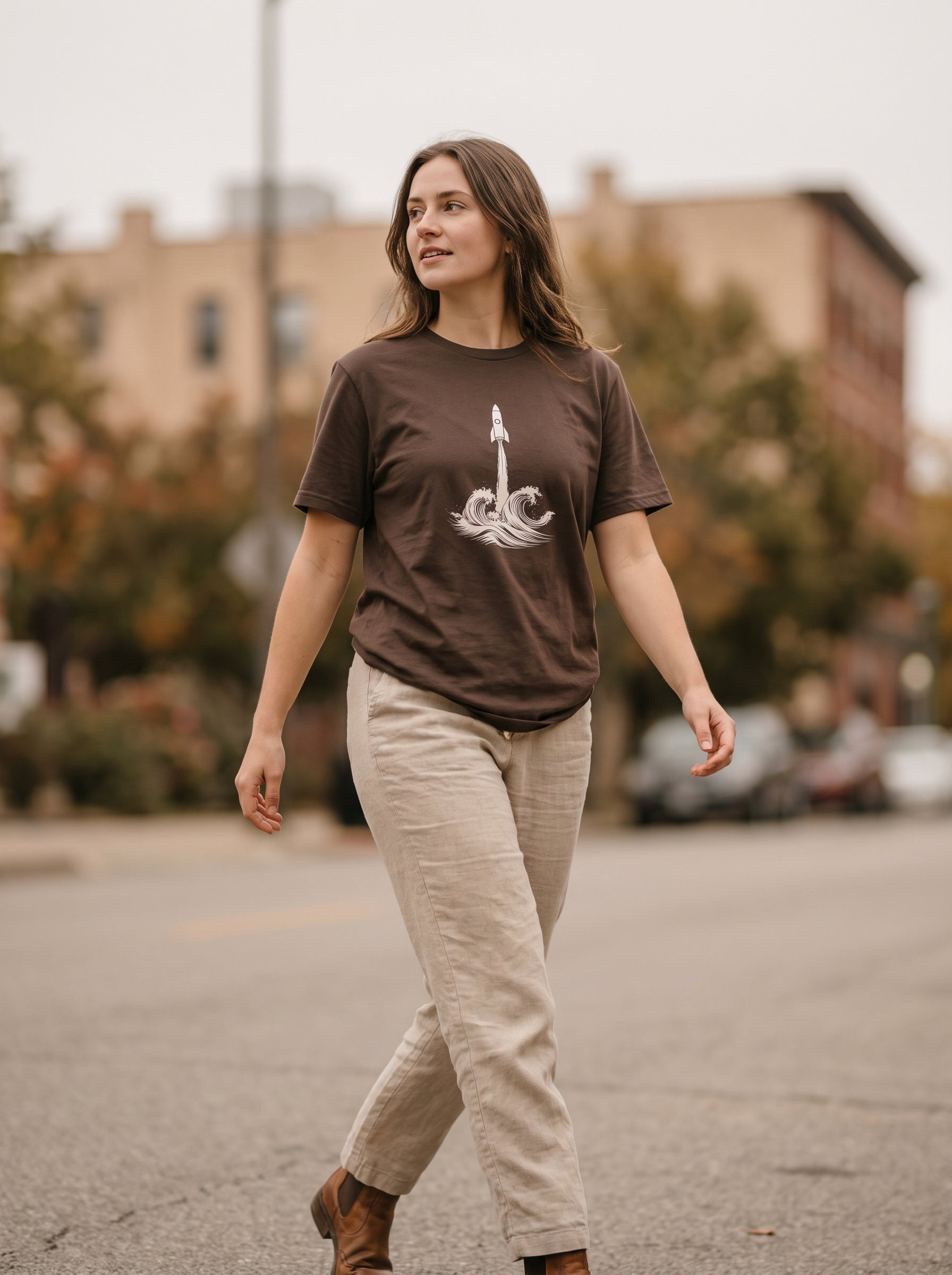 Rocket Launch Wave T-Shirt | Minimalist Graphic Tee | Eeviore