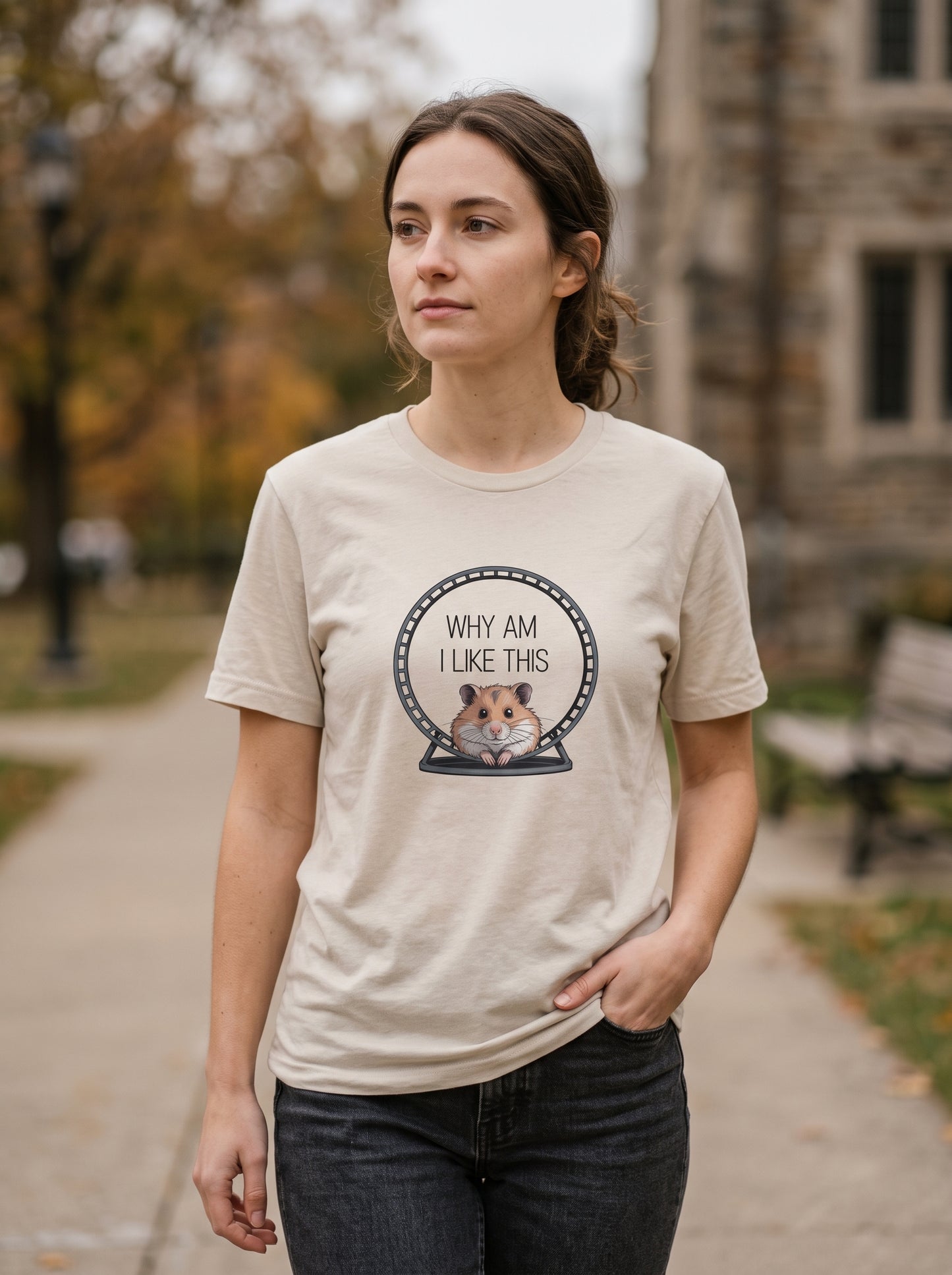 Why Am I Like This Funny Hamster T-Shirt | Eeviore