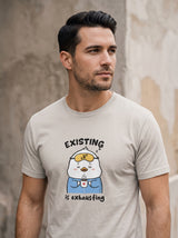 Existing Is Exhausting Funny Duck T-Shirt | Eeviore