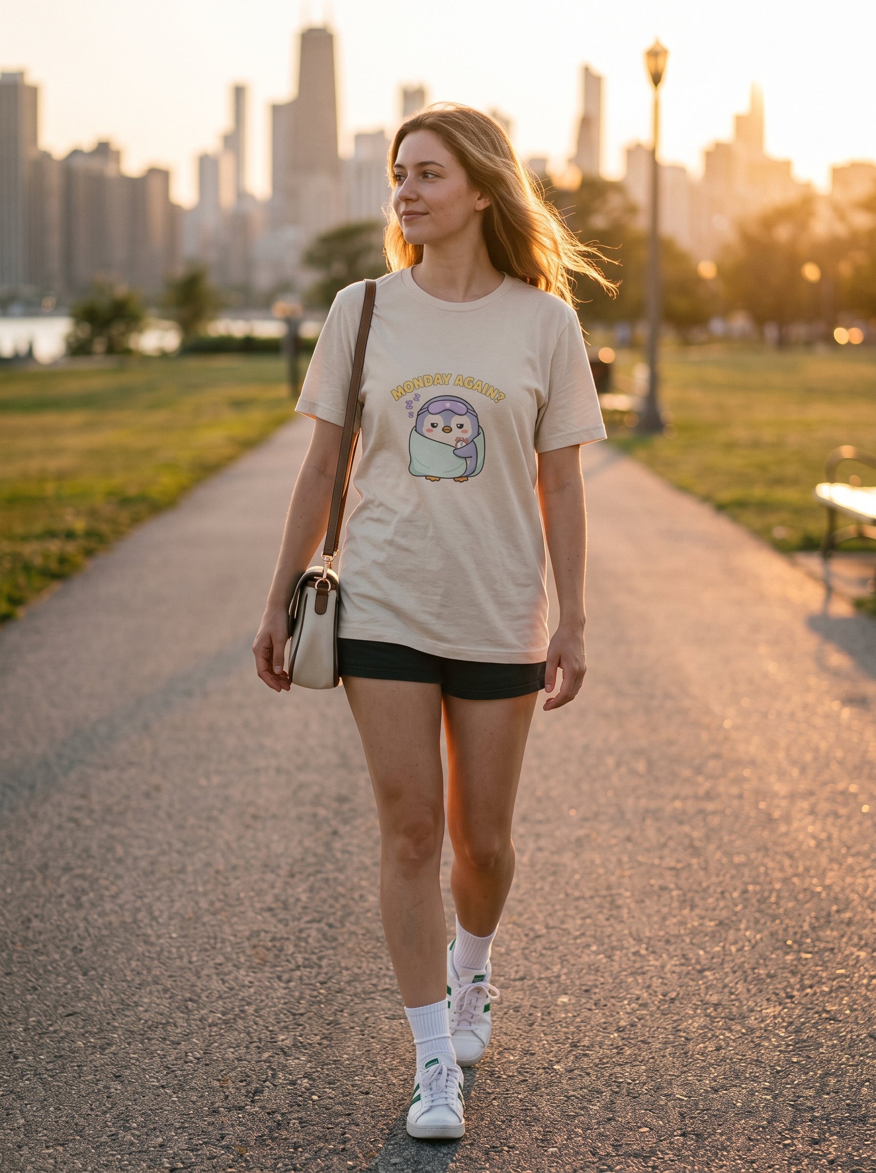 Monday Again Sleepy Penguin T-Shirt | Eeviore